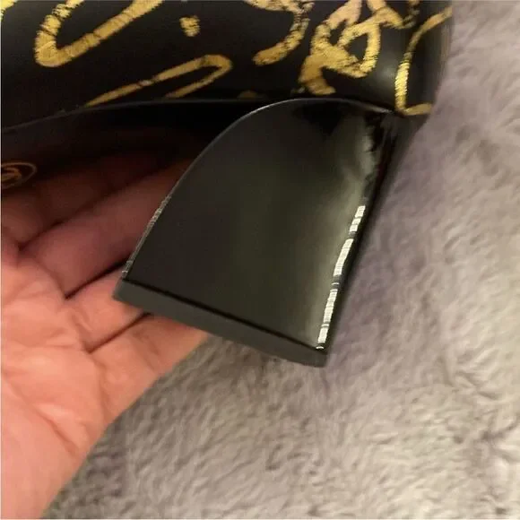 Chanel Black and Gold Ankle Boots, US7 - Picture 7 of 12